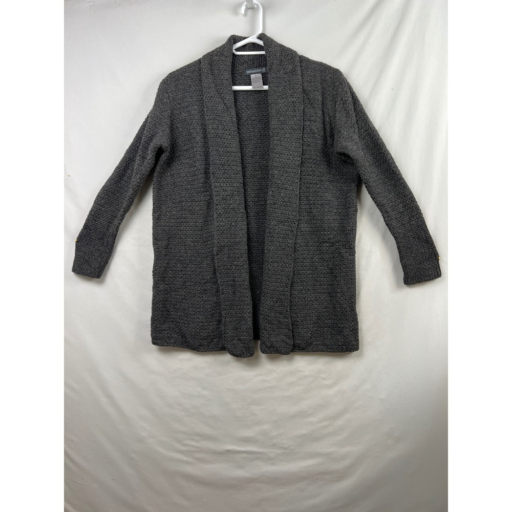 IrelandsEye Cardigan Women XL Charcoal Grey 100% Virgin Wool Made in Ireland
